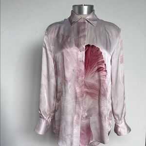 All Saints silk blouse.Elegant Pink Silk Blouse size US0
